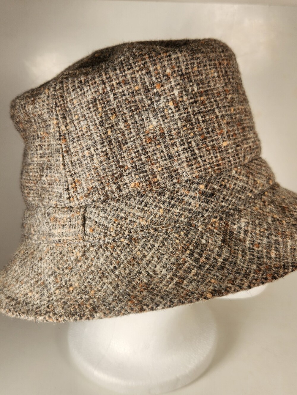 KANGOL Irish Walker Hat Large Gray Tweed Wool Fedora Made USA Union Vintage